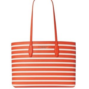 TAMARILLO ALL DAY SAILING STRIPE LARGE TOTE KATE SPADE BRAND NEW OPEN TOTE